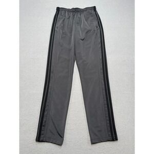 Adidas Track Pants Men's Medium Gray Primegreen 3-Stripe Athletic Sportswear Y2K